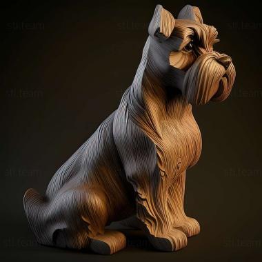 3D model Zwergschnauzer dog (STL)